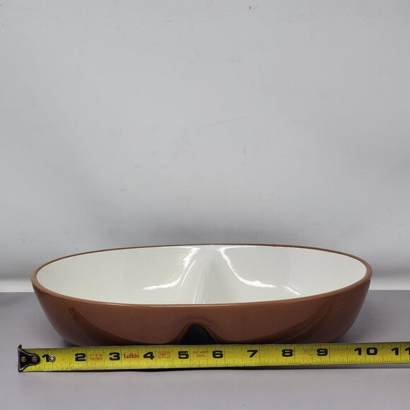 Oval Vintage Stangl Ceramic Divided Serving Dish‎ With Floral Design - Picture 11 of 13